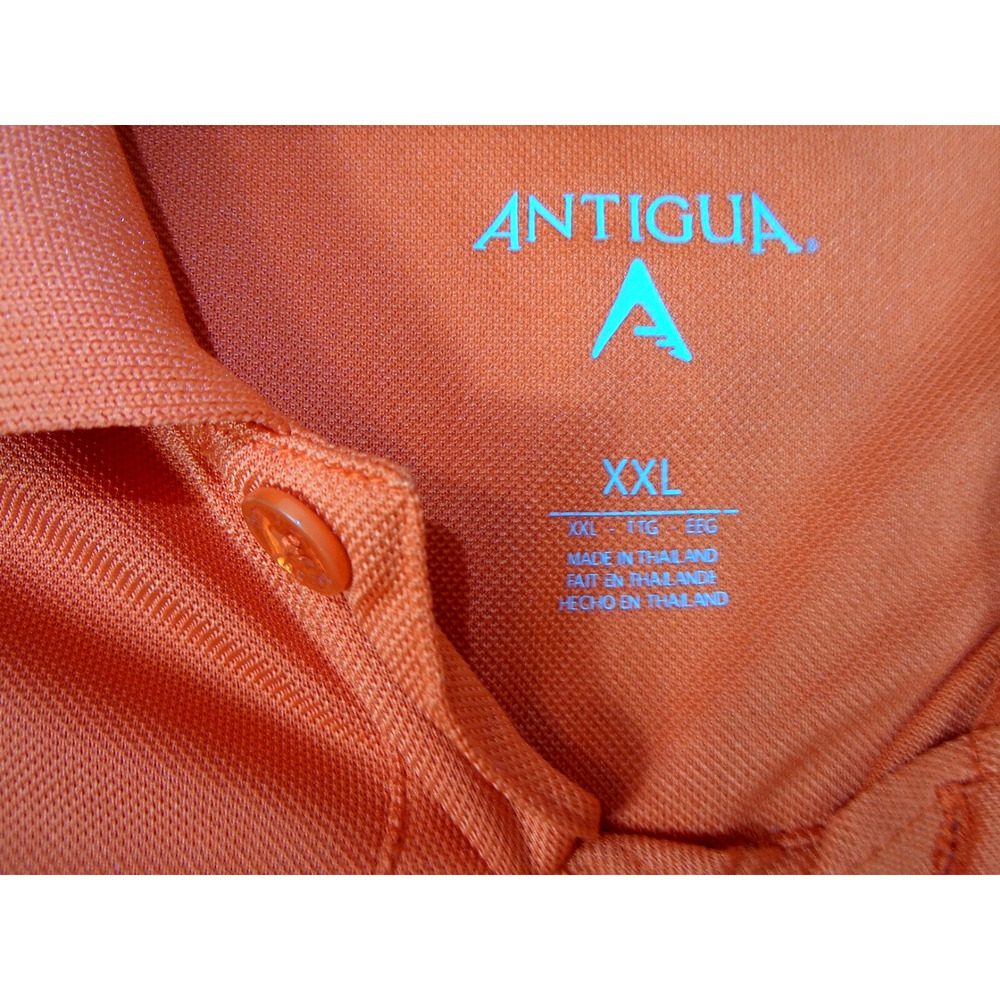 Antigua Denver Broncos Polo Mens XXL Orange NFL Football Athleisure Golf Shirt - Picture 4 of 12